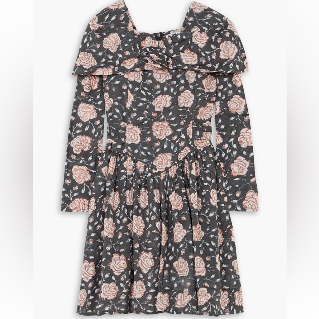 Floral Black And Pink Dress